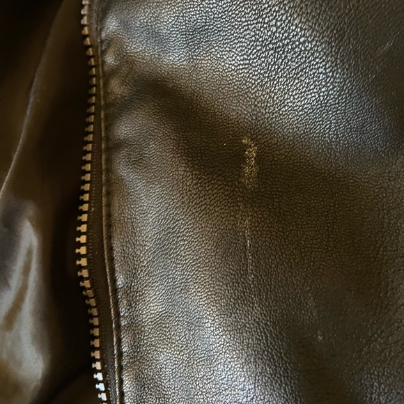 Distortion Faux Leather Jacket for Men Sz L (see photos 3 spots) - Picture 5 of 8